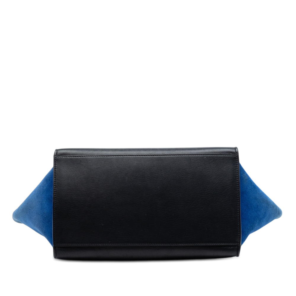 Pre-Loved Celine Medium Tricolor Calfskin and Suede Trapeze Satchel - Picture 3 of 7